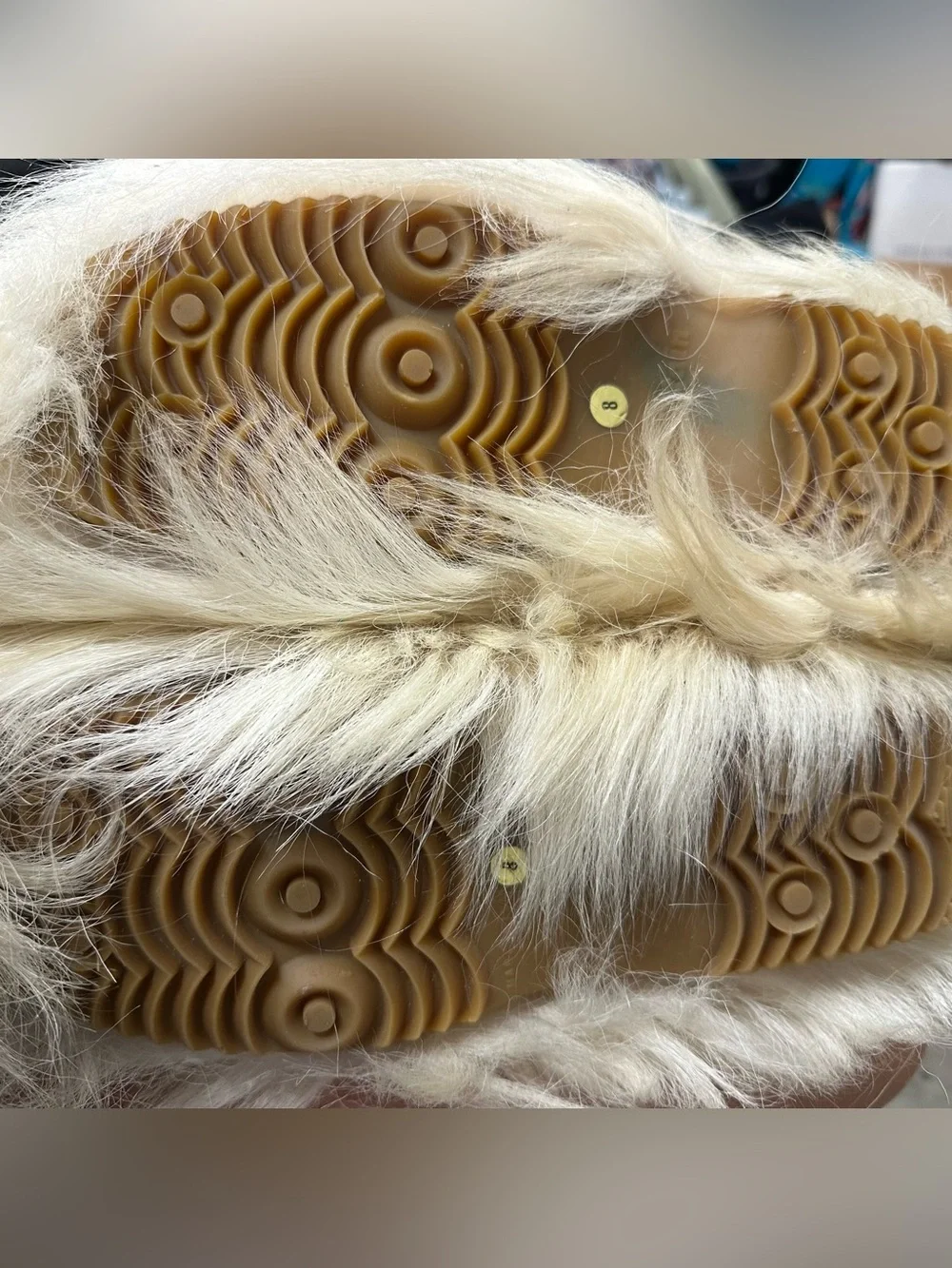 Vintage Vera Pelle Cream Goat Hair Boots